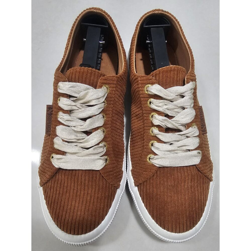 Superga Corduroy Sneakers Women’s US 8.5 EU 39.5 Brown Platform Casual Shoes S11